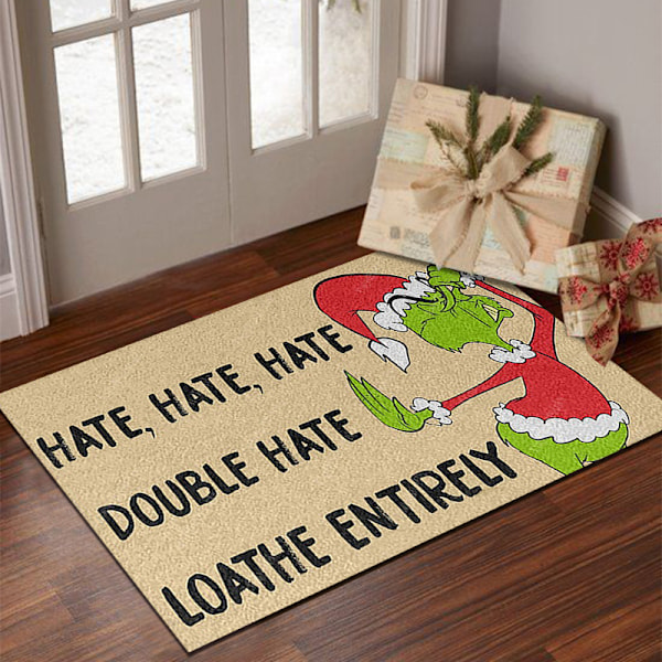 Uusi Grinch-joulumatto jouluaatto koristeellinen lattiamatto Amazon jalkamatto matto A