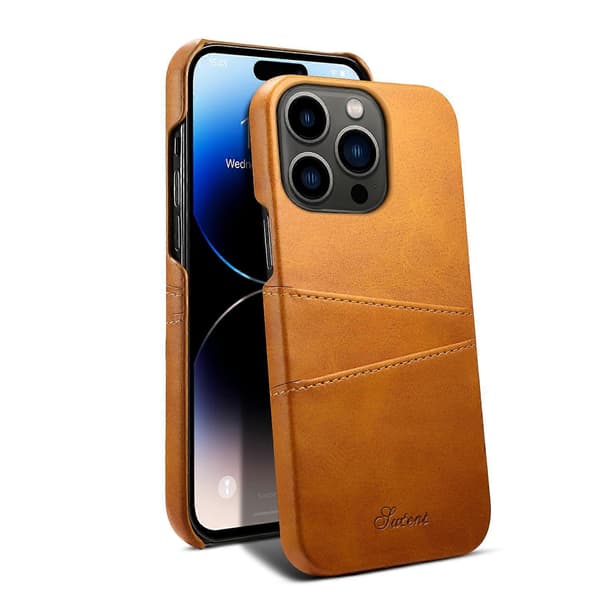 Suteni Kalvetekstur Kort Slots Telefoncover til iPhone 14 Pro Max
