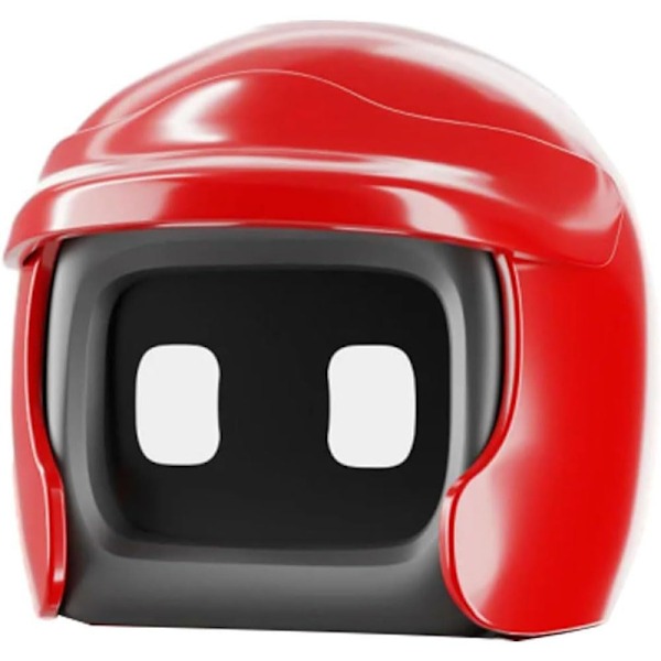 Robotbil Robotleksak Söt Hjälm Bil Leksak Skrivbordsdekoration red