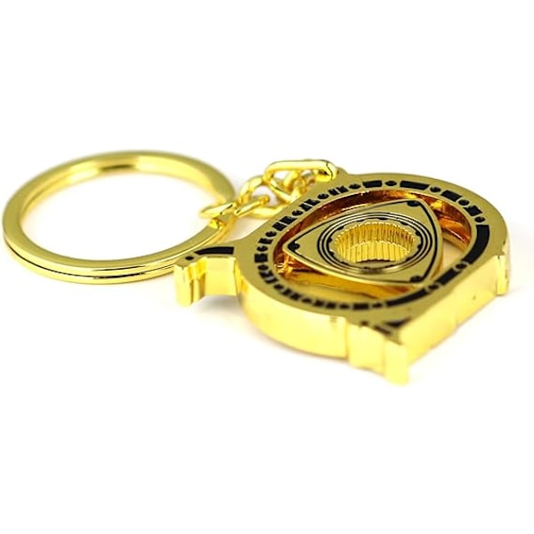 Spinning Rotor Nøglering Kreativ Bil Fans Autodele Model Wankel Rotationsmotor Nøglering Nøglering Kæde Nøglering Nøgleholder. gold