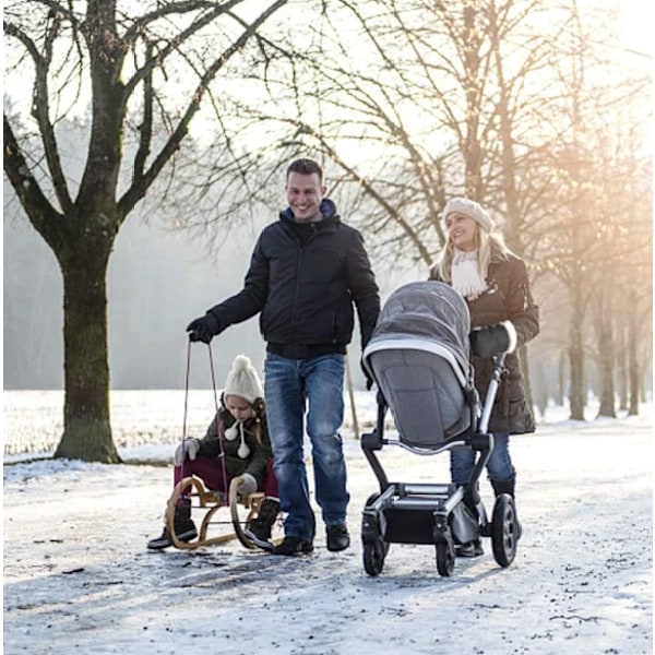 1 Par Stroller Vanter - Varme Handsker til Barnevogn - Sorte