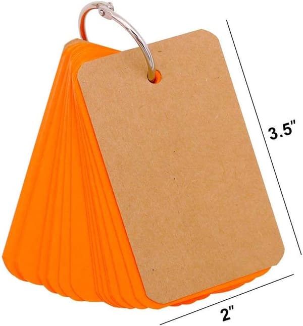 Mini notesblok, læringskassette med metalbinder