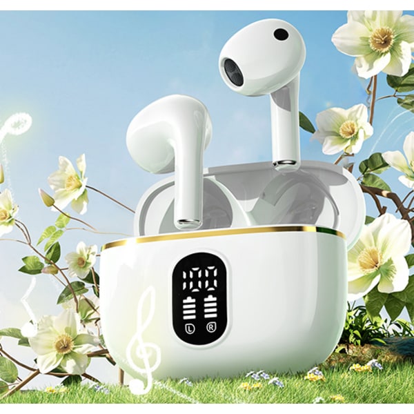 Bluetooth In-Ear Hodetelefoner, Trådløse Hodetelefoner for iPhone og Android white
