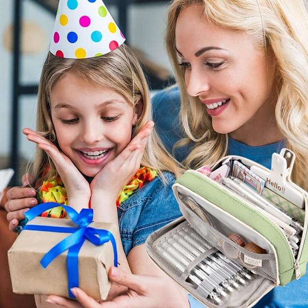 Pennfodral för pojkar och flickor, skolmaterial, sminkväska, förvaring, present till mellanstadiet, gymnasiet, kontoret, högskolan, vuxna, tonåringar