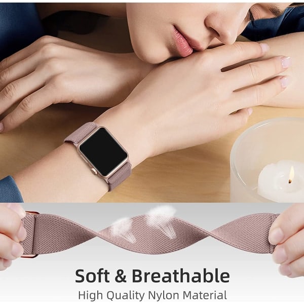3-pack Stretchade Nylonband Kompatibla med Apple Watch 3 st 8 42mm/44mm/45mm/49mm 3pcs 8 42mm/44mm/45mm/49mm