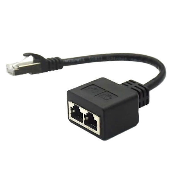 Adapterledning Ethernet Splitter 1 til 2 Kabel til Cat 7 LAN Ethernet-stik