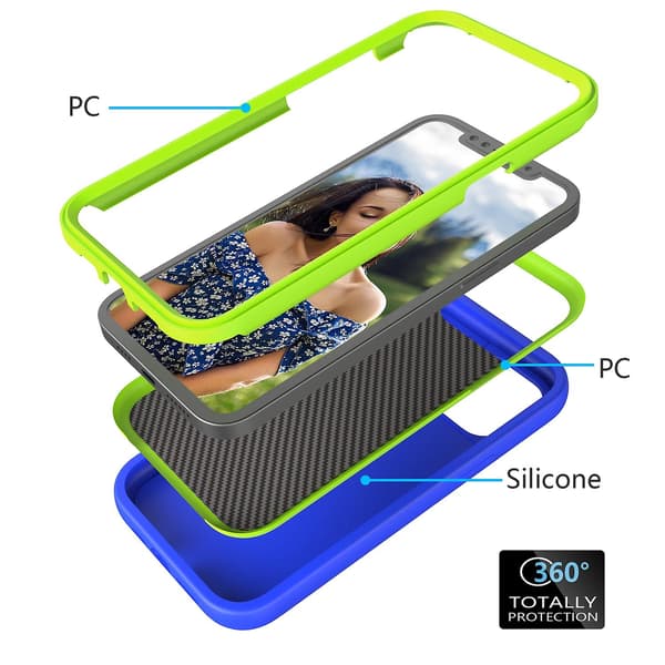 Silikon + PC-telefondeksel for iPhone 14 Plus