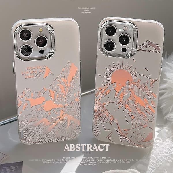 TPU-deksel med laserdesign og støtsikker skall for iPhone 15 Pro