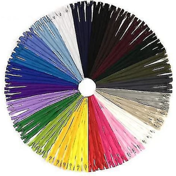 100 kpl 40 cm monivärisiä nylon-spiraalivetoketjuja ompeluun ja askarteluun