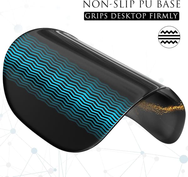 Ergonomisk musematte med håndleddstøtte i minneskum, komfortabel musematte for bærbar PC, smertelindrende håndleddstøtte Black Gold