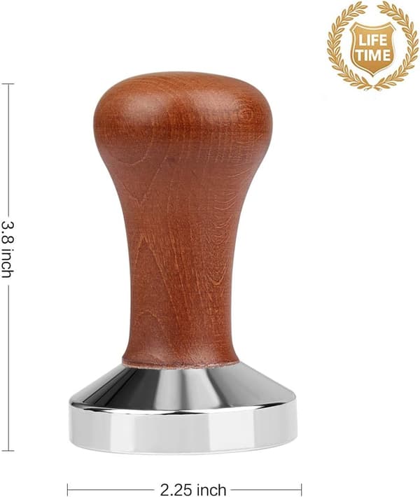 Kaffekvern Solid Trehåndtak, Kaffestempel (51mm)