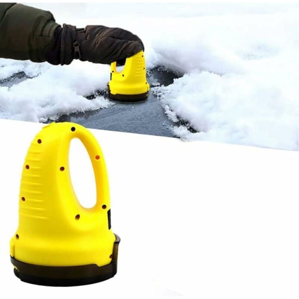 Elektrisk isskraper frontrute snøfjerningsverktøy (gul) vit