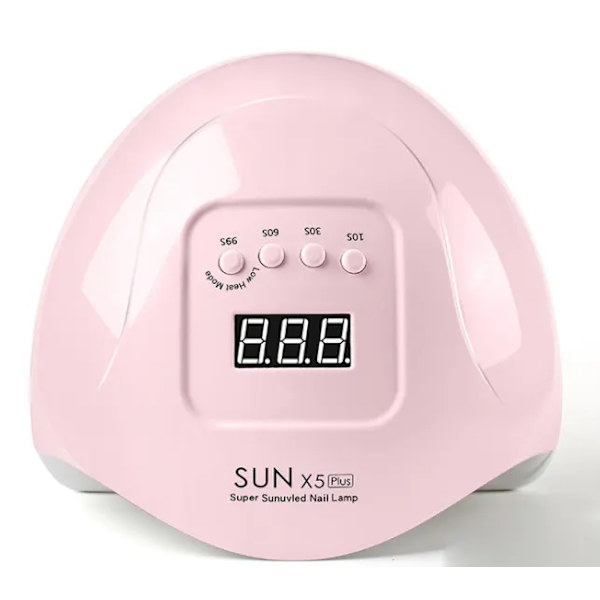 Nageltorklampa, 120 W Nageltork, Professionell Nagellamp, UV LED-lampa, Smart Sensor och LCD-display, för alla gellack, Gelnaglar Pink