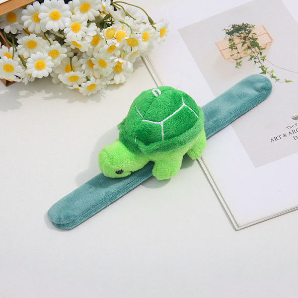 3 stk. skildpadde klap armbånd plys kram klap armbånd børns fest gaveartikler snap snap snap ring