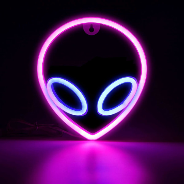 LED-neonvalo Alien 2 väri vit