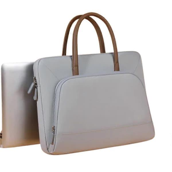 Elosung Grå Simpel & Stilfuld Laptop Taske Elegant Notebook Taske Til Studerende Professionelle Gaveformål Laptop Tasker & Tasker