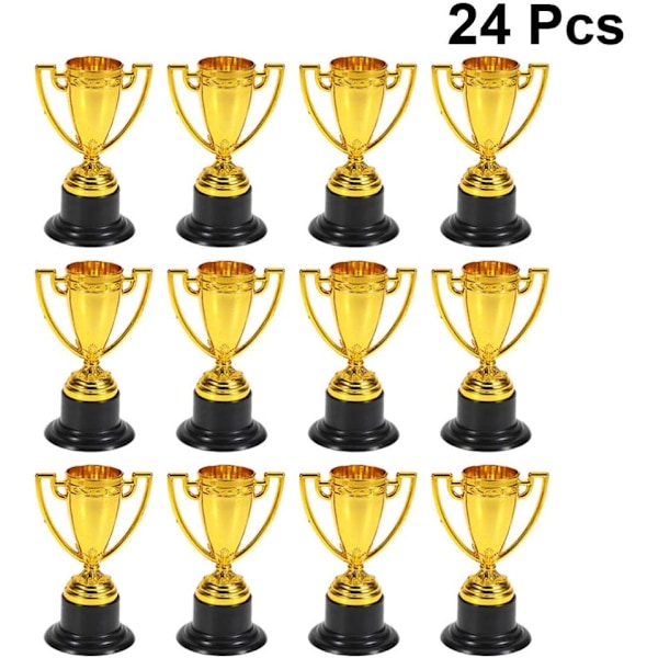 24 stk. Mini Golden Award Trophy Mini Golden Trophies Små Award Trophy Cups for Kids Trophies Bulk Awards Mini Trophies for Kids School Rewards