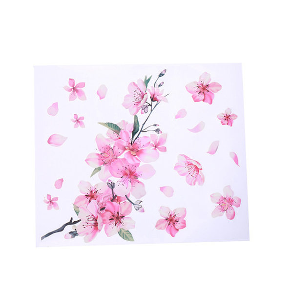2 st Rosa Körsbärsblom Vinyl Bildekal Auto Blomma Dekal Vindrutedekaler Stötfångarstickers, Stötfångarstickers.