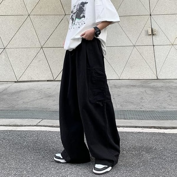 Sorte cargobukser Gothic Harajuku slacks /M black M