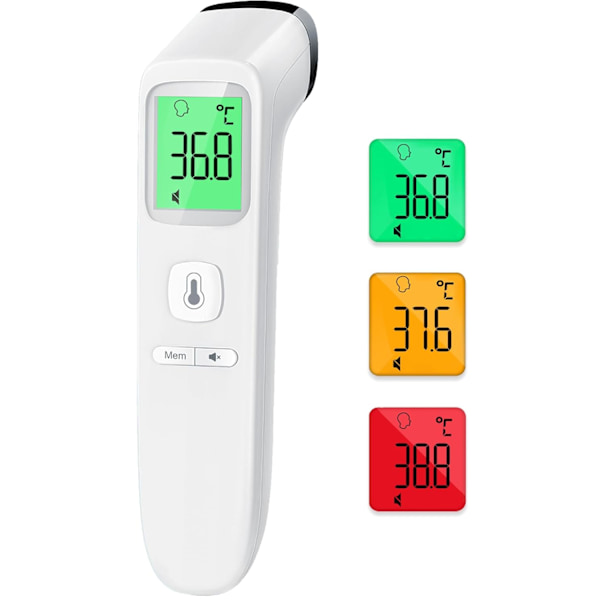 Berøringsfri pandetermometer til voksne, infrarød digitalt termometer til børn, nøjagtig aflæsning med LCD-display