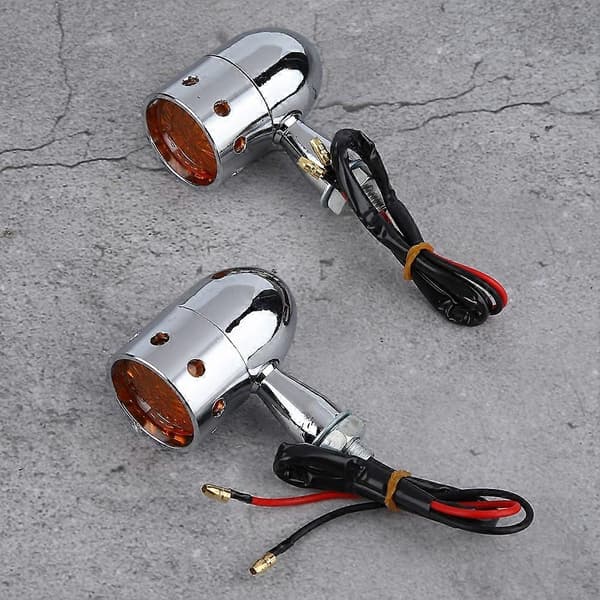 Retro Bullet Style Motorcykel Lys LED Blinklys Indikator Lampe