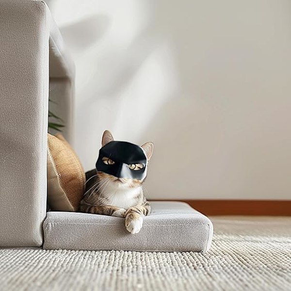 1 st Bat Cat Mask, Svart Katt Bat Mask, Rolig Kostymtillbehör, Bat Cat Rollspel, Lämplig för Fest eller Daglig Kul