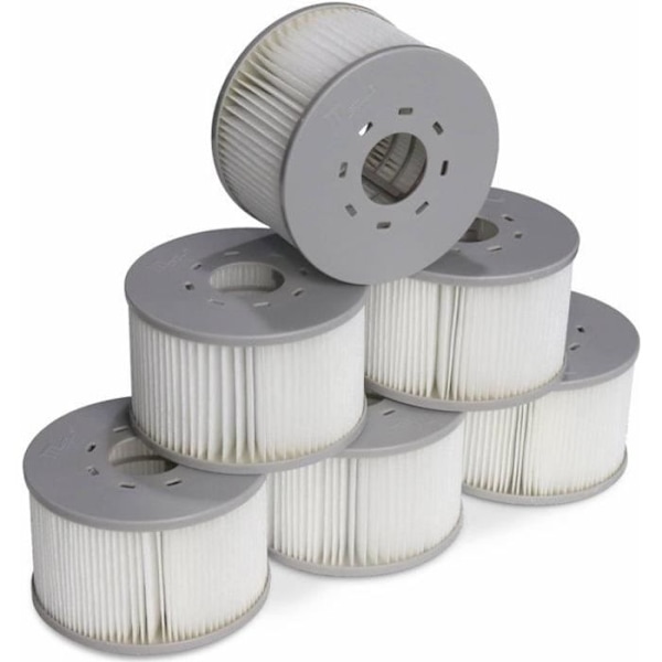 ®RisingFF Set med 6 filter för MSPA V2 uppblåsbara spabad. Ø106cm – 6 Ersättningsfilterpatroner för MSPA Uppblåsbart Spa[275]