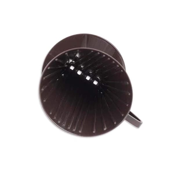 Permanent kaffefilter, nr. 4, kaffefilter til op til 4 kopper, genanvendeligt plastikfilter, brun, 1 stk.