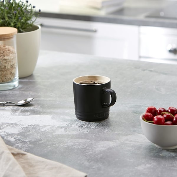 Stentöj Kaffeemugg, 350 ml, Cerise Matte Black 350 ml