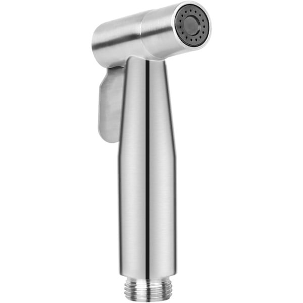 Håndholdt bidet-sprøjte, rustfrit stål børstet nikkel spray kit, badeværelse stofble rengøring, bærbar rustfri brusehoved Single handheld spray gun