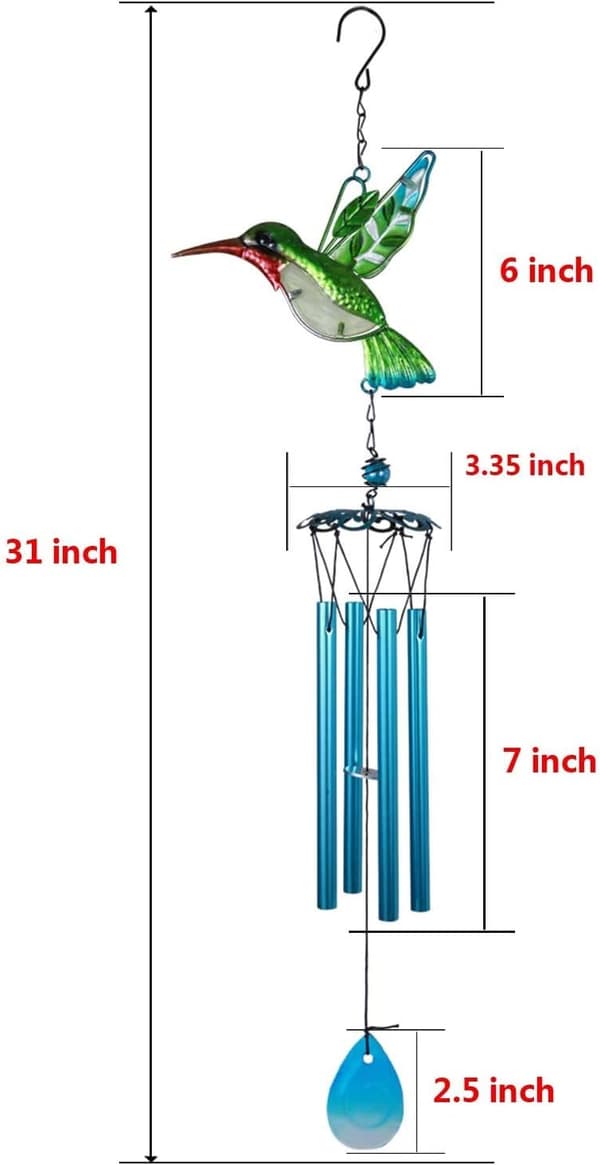 Utomhus Kolibri Vindspel, Handgjorda Metallvindspel