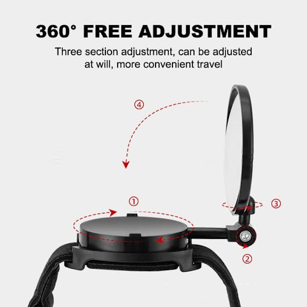 Vikbar cykel handledsspegel 360° roterbar cykel handleds bakre