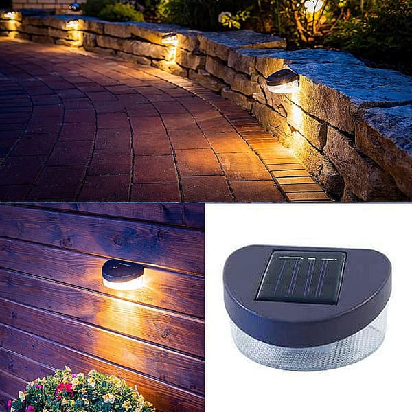 6 st LED Solcellslampa för Trädgård, Vägg, Staket