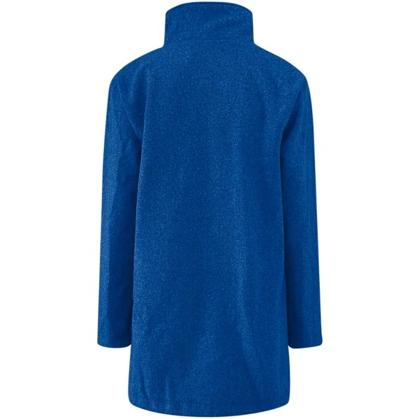Mørkeblå dame ensfarget casual cardigan dunjakke jakke /S Dark blue S