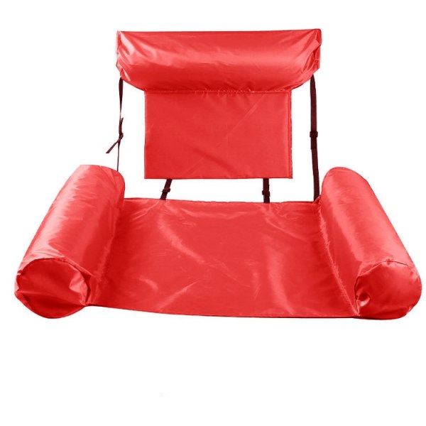 Sammenklappeligt dobbelt back float afløb på oppustelig hvilestol rød red