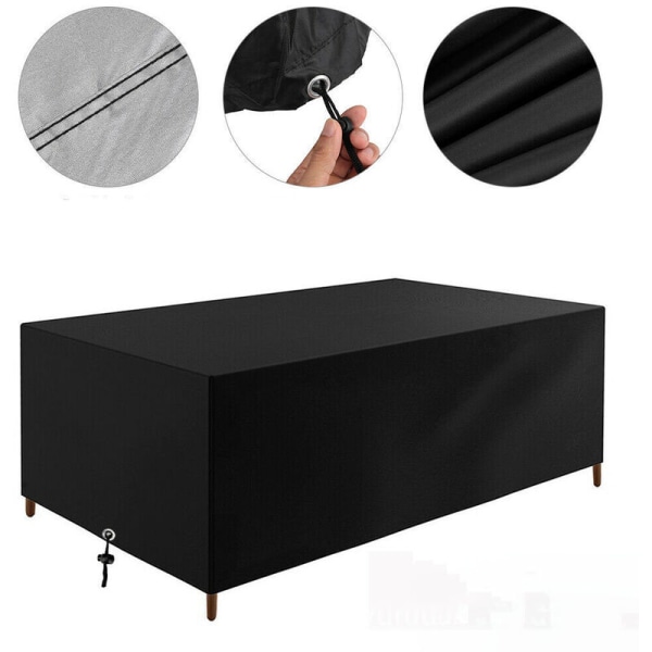 Garden Furniture Cover, Heavy Duty 210D Oxford Fabric Protective Cover for Table, Furniture, Waterproof, Windproof, Anti