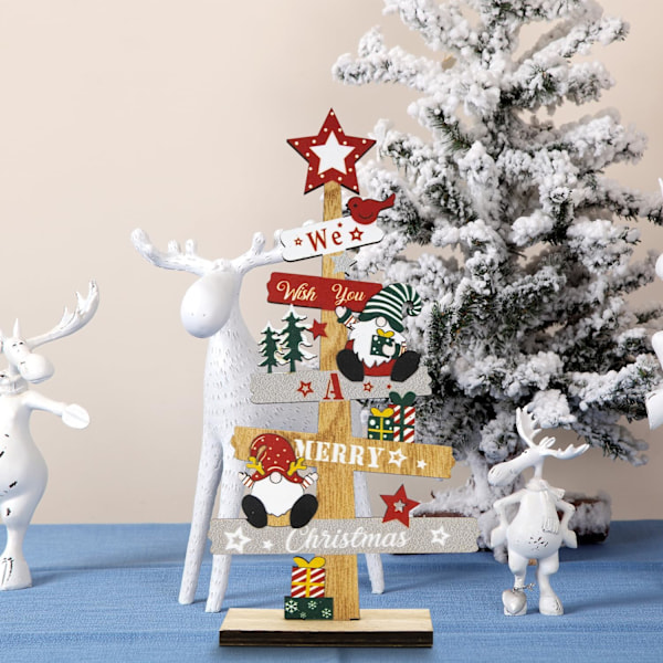 Julbordsskylt i trä Julborddekoration Jultomtebordsskylt Juldukning Julfest A