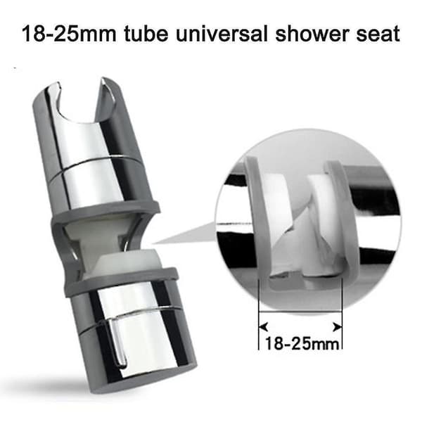 Justerbar dusjhodeholder for glidebryter, universal 18-25 mm O.D. skinnehodebrakettholder for glidebryter