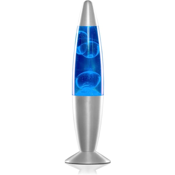 Lava lampa, avslappnande lavalampa, sänglampa för 25W R39-glödlampa, idealisk för sovrum Azul
