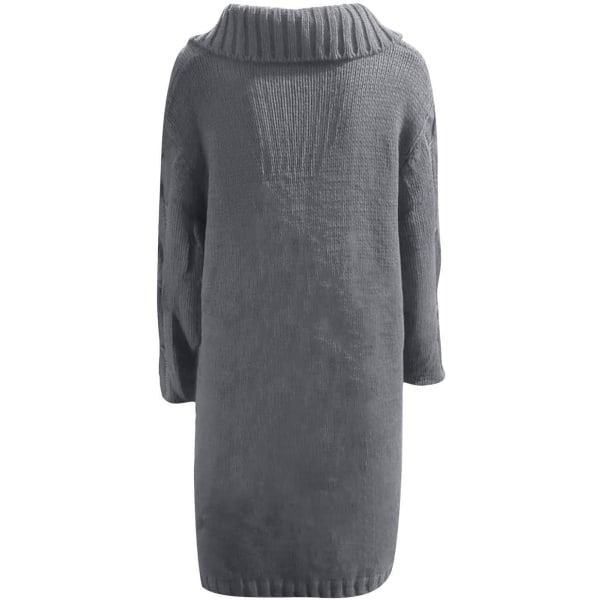 Mørkegrå XL cardigan stor størrelse genser frakk dameklær Dark grey XL