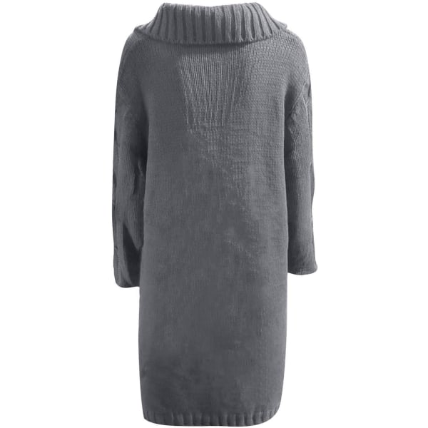 Mørkegrå XXL størrelse cardigan stor størrelse sweater frakke til kvinder Dark grey XXL