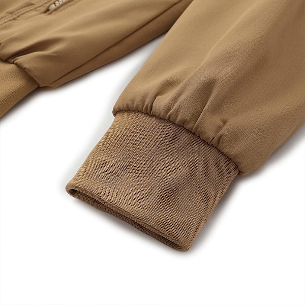 Herre Sommer Bomber Jakker Casual Letvægts Vindjakke Sports Jakke Cargo Ydertøj XS Khaki