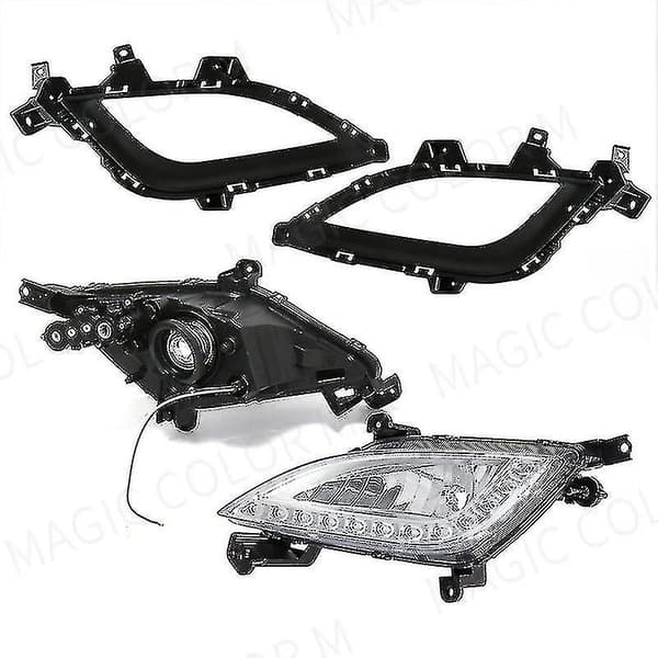For Hyundai Elantra Gt I30 2012 2013 2014 2015 2016 DRL Tåkelysdeksler Kjørelys Bil Frontfanger Tåkelysmontering 12v