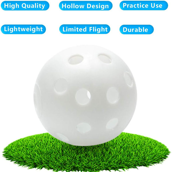 Golf treningsball Air Flow Hollow treningsgolfballer 42mm plastgolfballer for svingtrening Driving Range