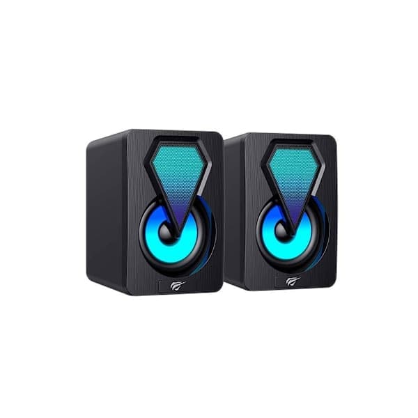 Havit Computerhøjttaler Mini 3Wx2 med RGB-belysning - Sort