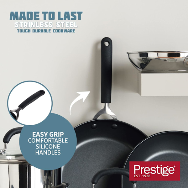 Mælkejævner i rustfrit stål med hældetud 14 cm - Non-stick mælkejævner, egnet til induktionskogeplader med silikonehåndtag med let greb, sølv