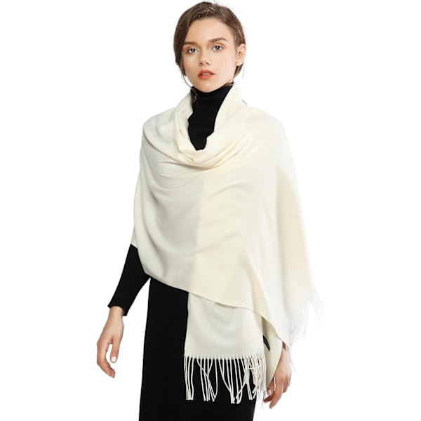 Dames Sjaal Pashmina Sjaals en Wraps voor Bruiloft Sjaals voor Vrouwen Winter Ivory