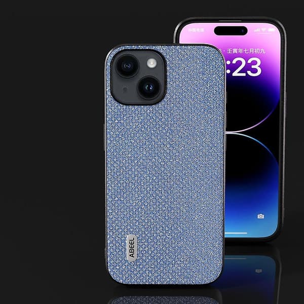 Diamantsvart kant telefondeksel for iPhone 14