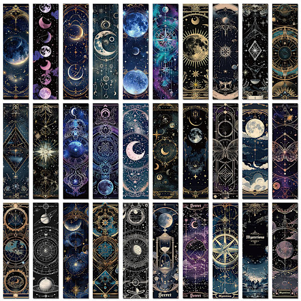 30 Tarot hemliga bokmärken, högkvalitativ kreativ bokdekoration, DIY handbok läsannoteringskort