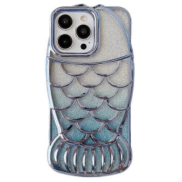 Glitter Fish Shape TPU Electroplating Phone Cover för iPhone 14 Pro Max